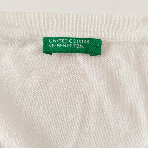 United Colors Of Benetton Crew Neck Long Sleeve Top Made in Italy Size Large - Picture 4 of 8